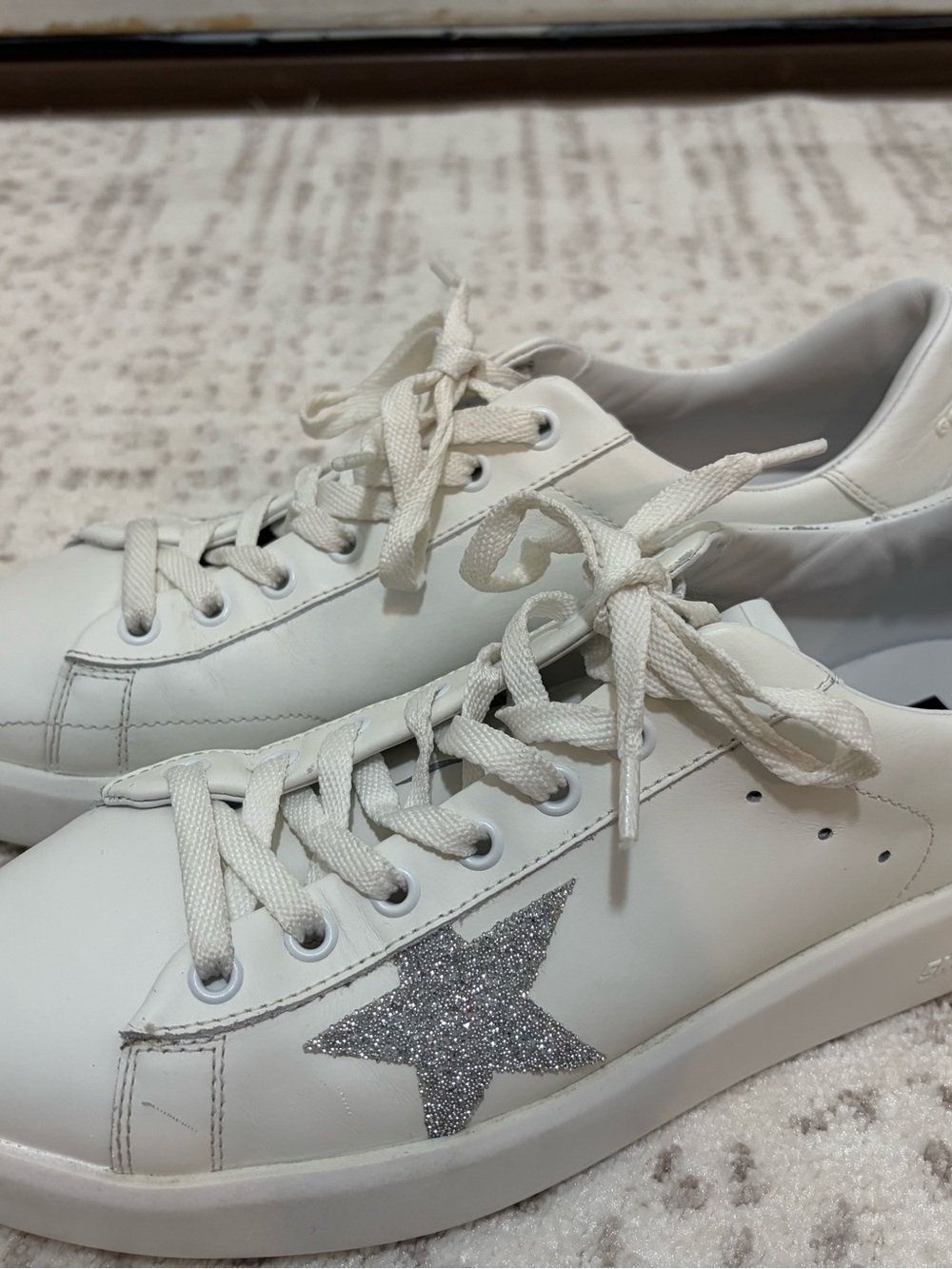 Golden Goose Pure Star Swarovski Italian Leather Sneakers - Picture 2 of 6